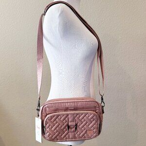 Lug Blush Quilted Carousel Crossbody Purse Mauve NWT